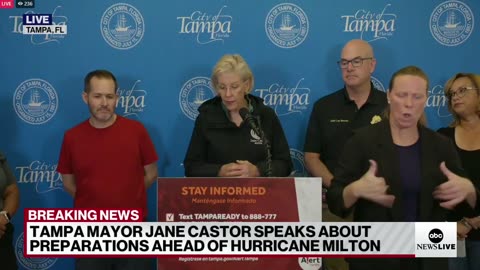 Tampa mayor gives final warning to those in evacuation zones