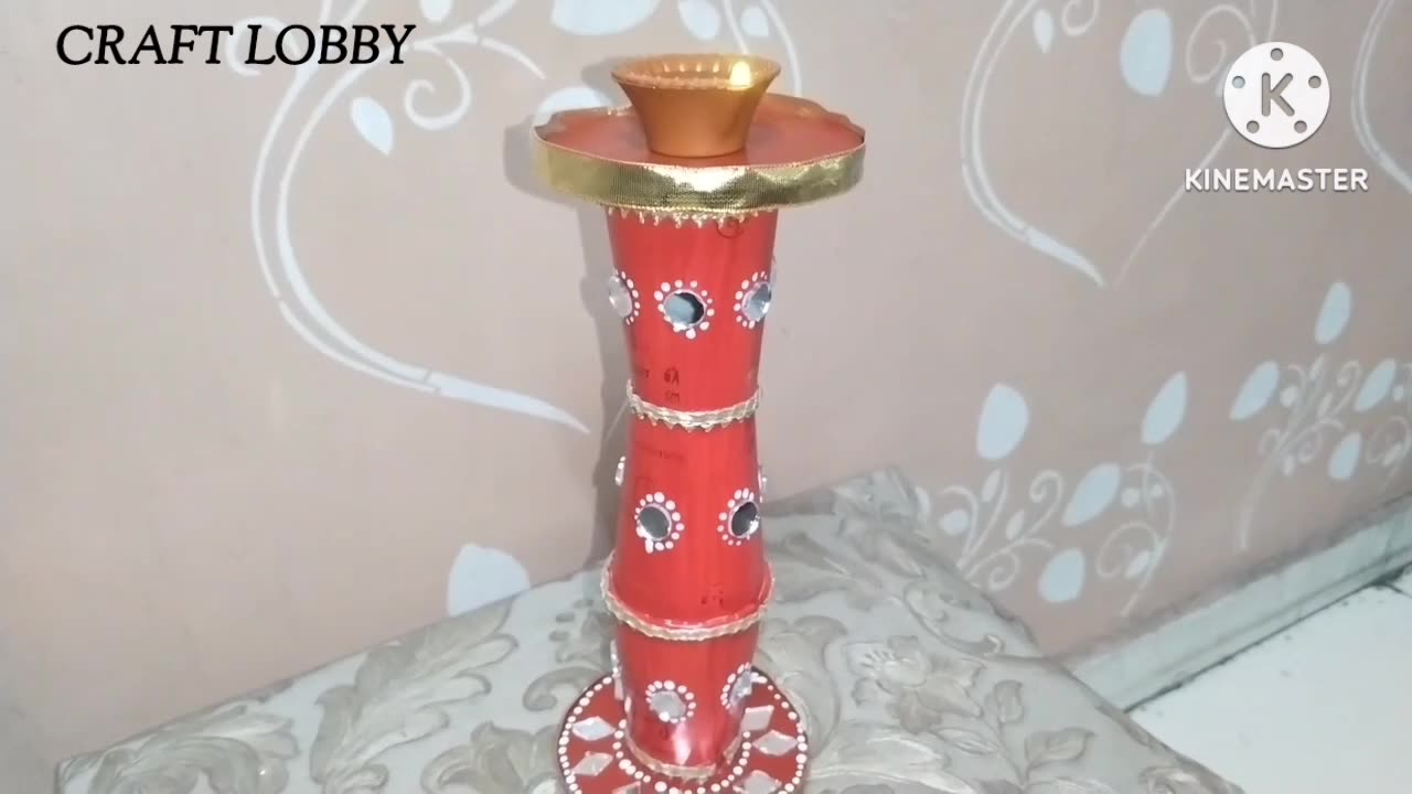 Best candle holder making idea for home decor 🔥😱.#viral #craftlobby #trending #shorts #feed