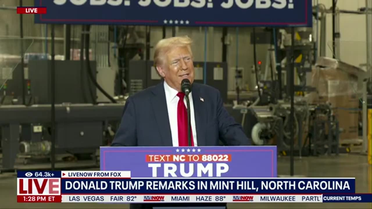 FULL SPEECH： Donald Trump Remarks in Mint Hill, North Carolina ｜ LiveNOW from FOX