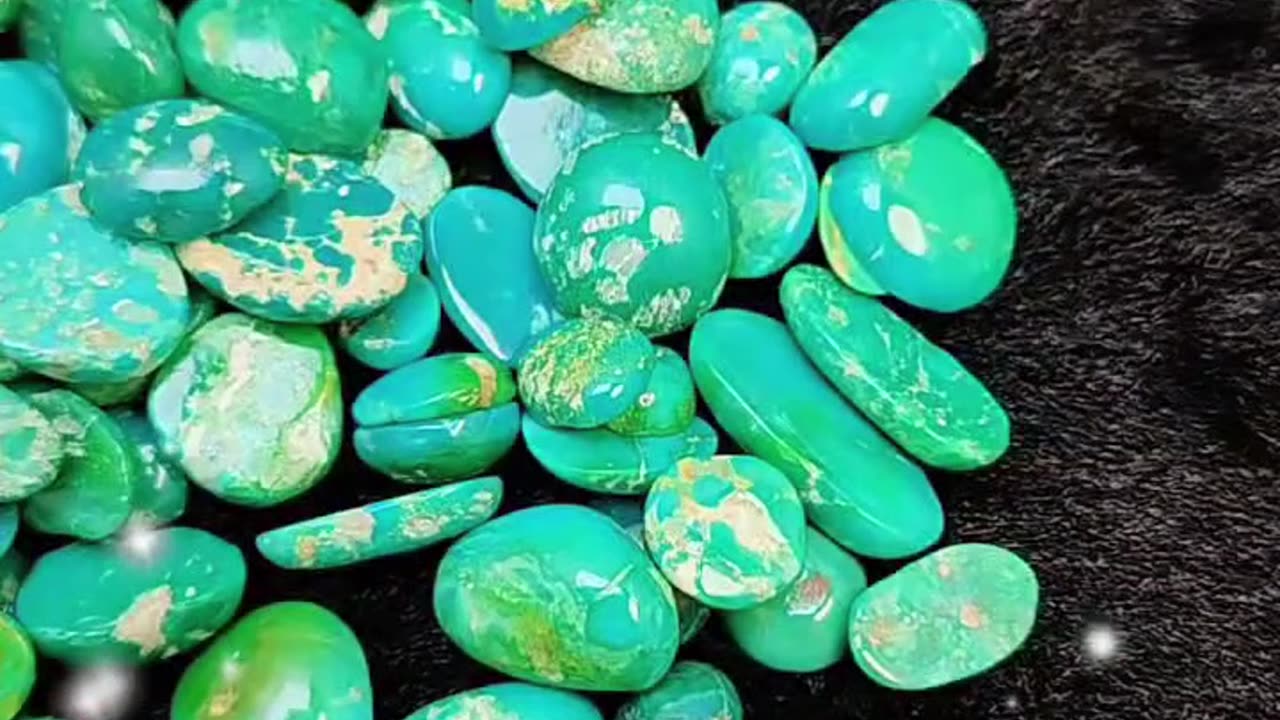 20250208-02 Natural turquoise cabochon green blue colorful gemstone free-shape Gift yourself