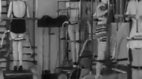 Woman's gym in the 1940s.