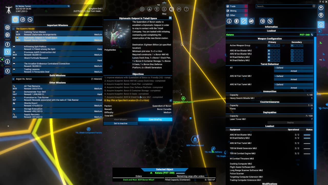 X4 Foundations 69 : building Boron diplomatic outpost and setting up factories