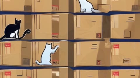 Cats Jumping Out of Cardboard Boxes