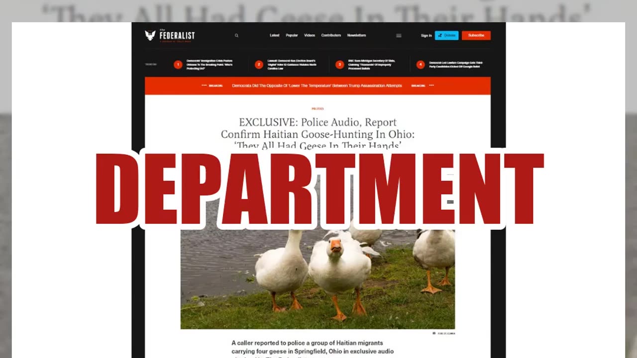 Fact Check: Police Audio Does NOT Confirm Haitians Hunting Geese In Springfield, Ohio -- No Evidence