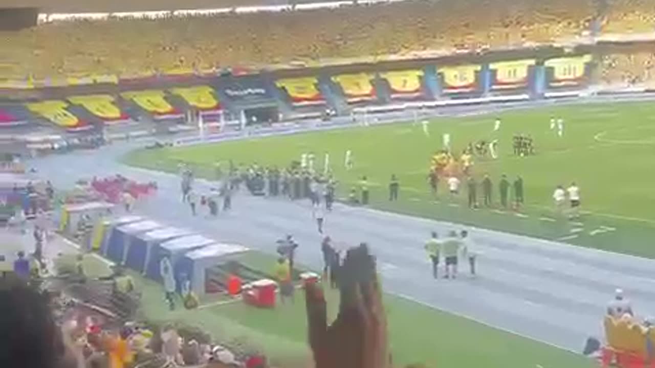 "Fuera Petro" en el partido Colombia vs. Argentina