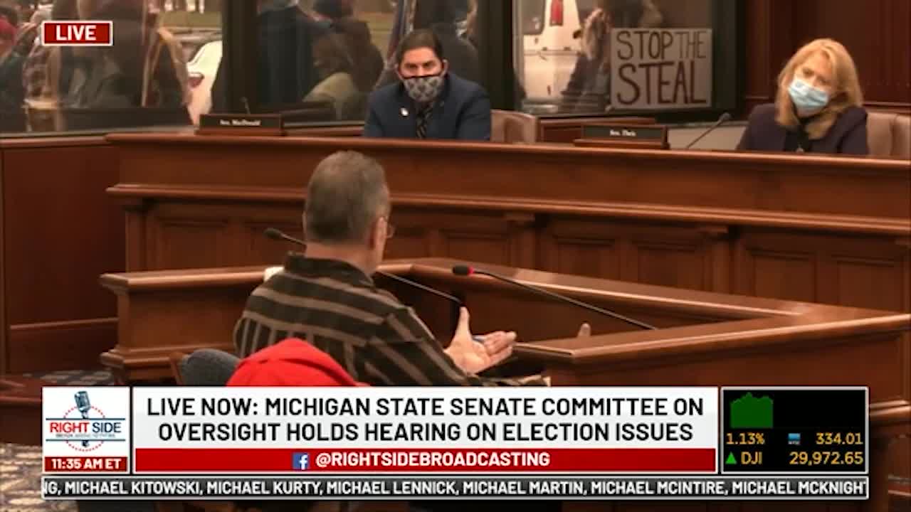 Witness #6 testifies at Michigan House Oversight Committee hearing on 2020 Election. Dec. 2, 2020.