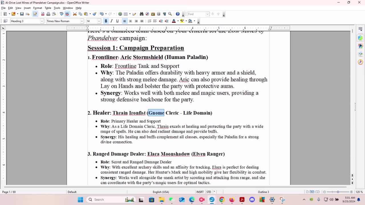 Session 1: AI Review- ChatGPT Players for Character Creation