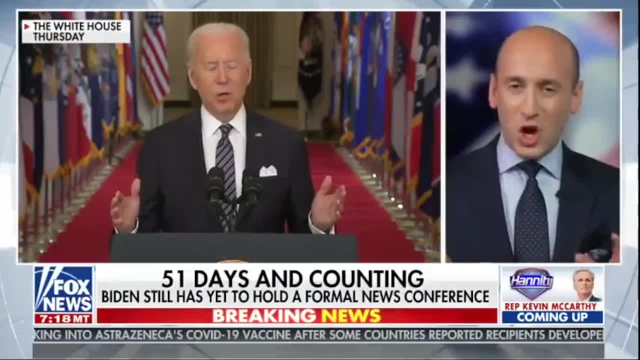 Stephen Miller comments on scary Joe's awful big speech