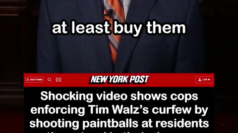 Video Shows Cops Enforcing Tim Walz Curfew by Shooting Paintballs at Residents