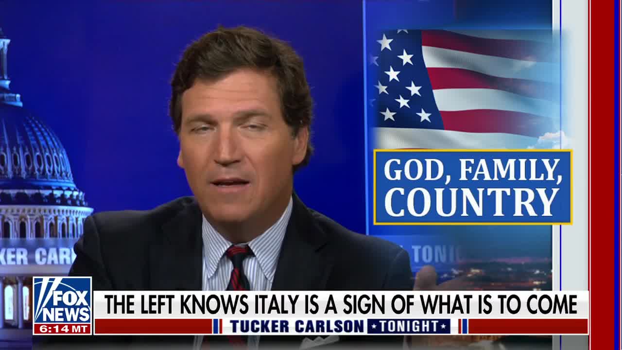 Tucker Carlson on Giorgia Meloni's election win in Italy