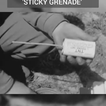 allied training film demonstrates anti tank sticky grenade