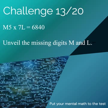 Put your mental math to test - Multiplikation- Challenge - 13