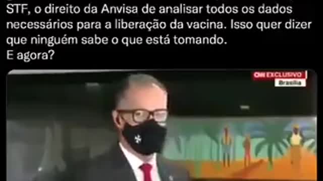 PRESIDENTE DA ANVISA ALERTA POPULAÇÃO DE RISCO GRAVE EM TOMAR VACINA