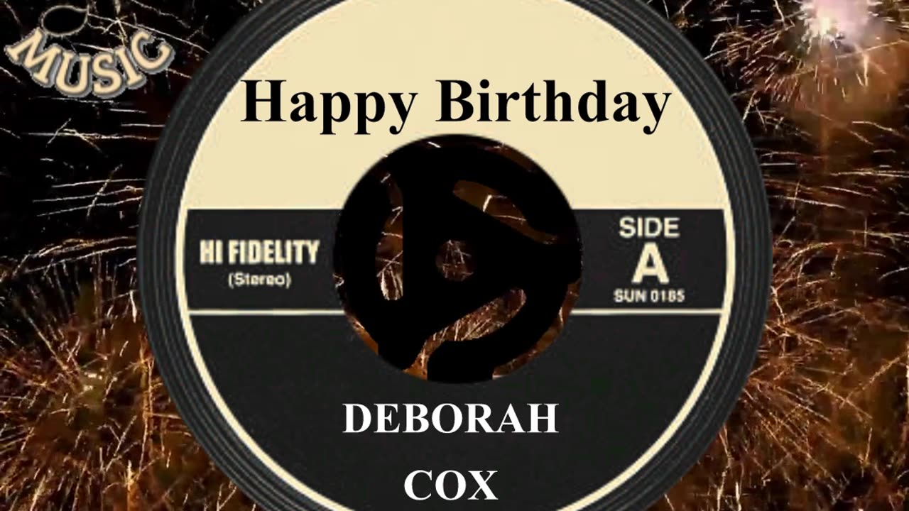 HAPPY BIRTHDAY DEBORAH COX