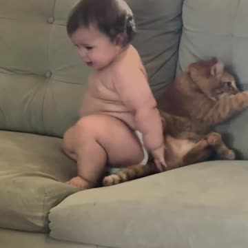 That's one brazen baby!😹💕