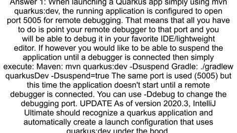 How can I debug my Quarkus application that is running in dev mode