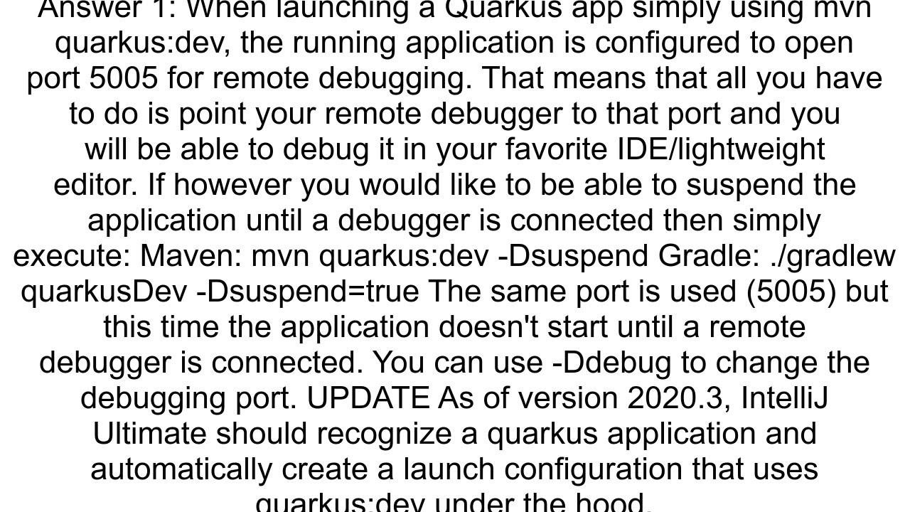 How can I debug my Quarkus application that is running in dev mode