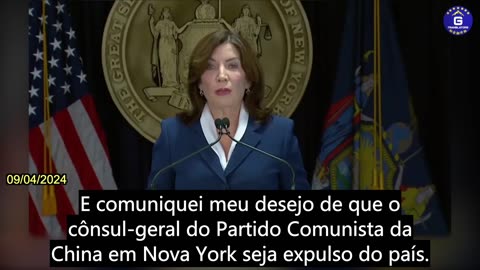 【PT】Governadora de NY, Kathy Hochul: Pedido para expulsar o cônsul-geral da China em Nova York