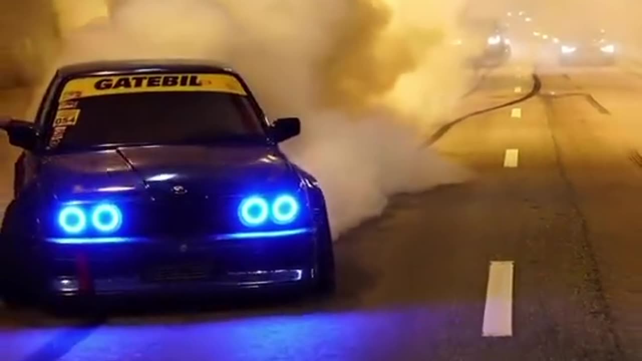 BMW puts on intense burnout show