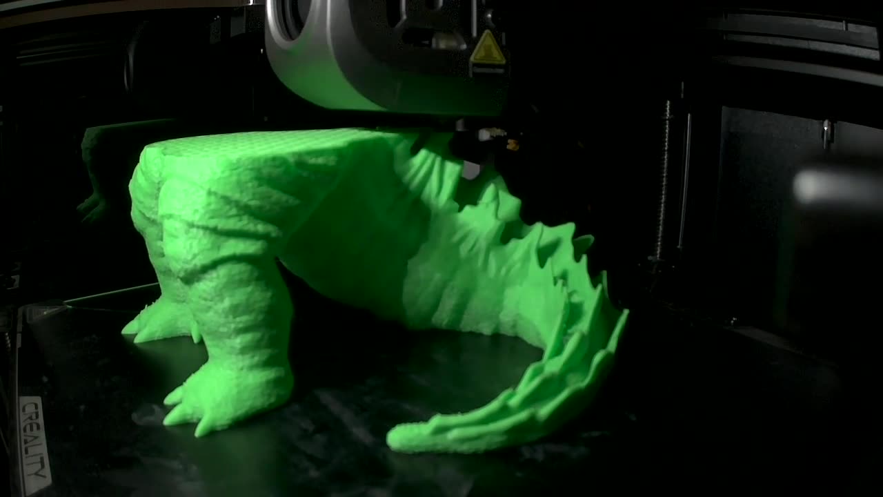 Godzilla 3d print Timelapse