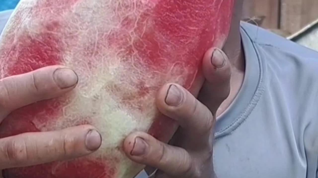 Eating GIANT Watermelon Mukbang (INSANE)