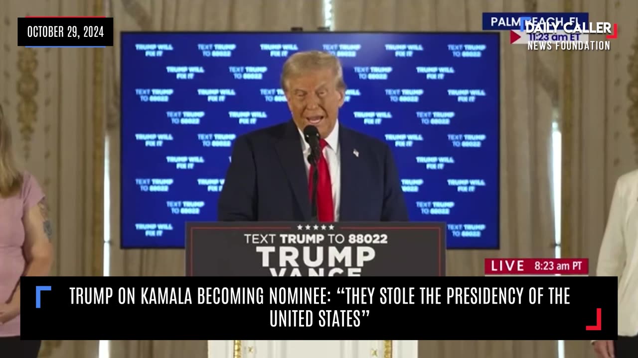 Trump on Kamala Becoming the Nominee: “They Stole the Presidency of the United States”