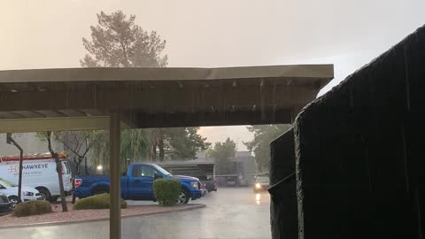 Bolt of lightning set off the car alarms