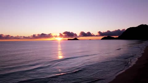 sun rise on the beach