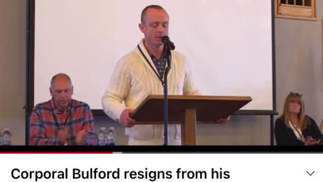 Corporal Bulford has resigned from personal security for Trudeau. Courage is contagious.