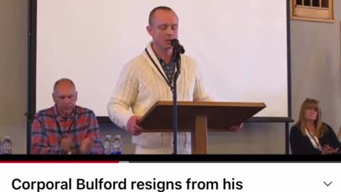 Corporal Bulford has resigned from personal security for Trudeau. Courage is contagious.