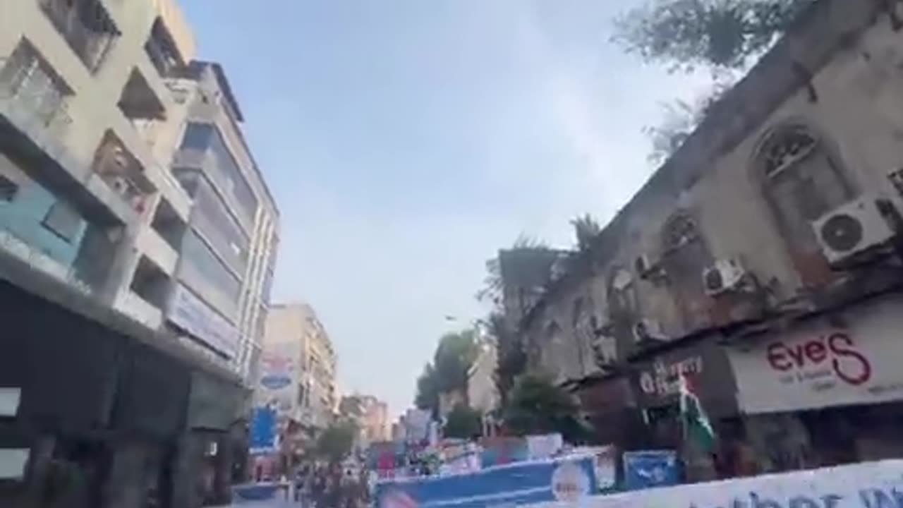 Indian Hindus out marching in Pune city, Maharashtra, in support of Israel.