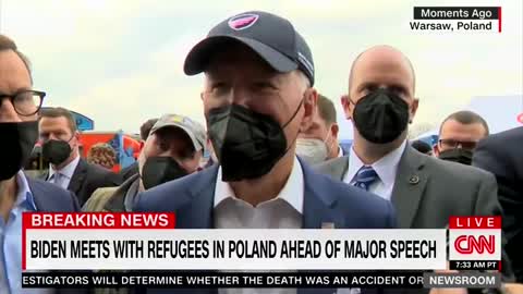 Biden says Putin is a "Butcher" after visiting Ukrainian refugees in Poland.