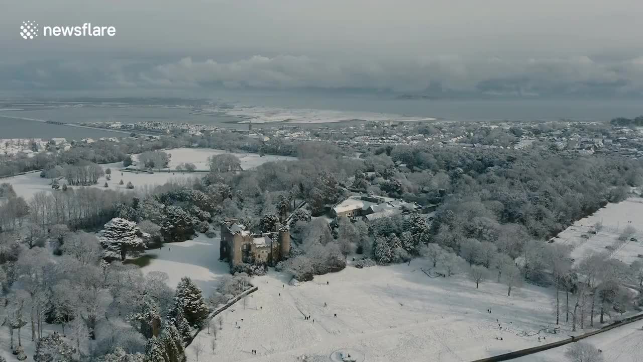 Drone footage shows beauty of Irish landscape blanketed in snow