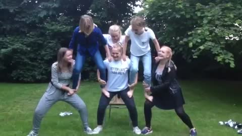 Human pyramid failure