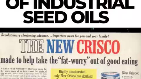 Dark History of Industrial Seed Oils