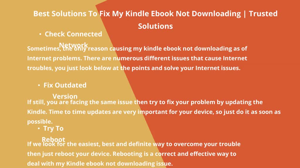 Steps To Fix Kindle Ebook Not Downloading Issue