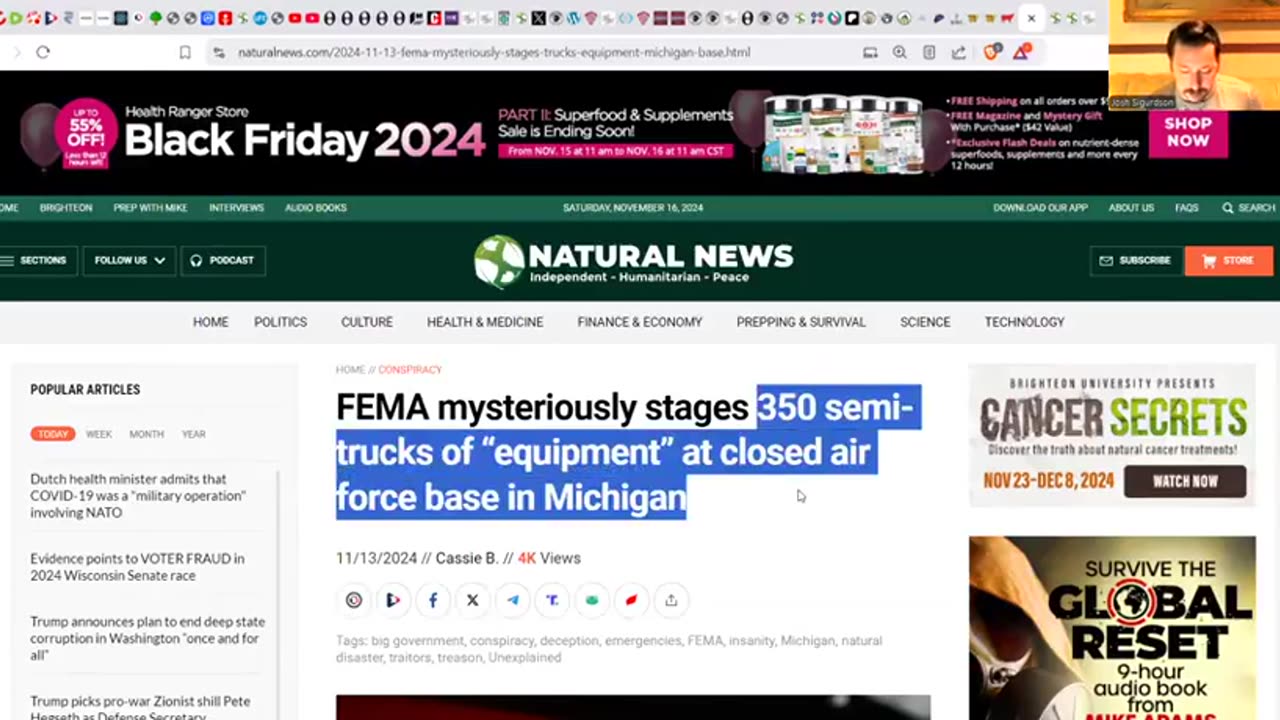 Wtf Is Fema Planning. Fema Mysteriously Building Facility And Staging 350 Semi Trucks..- 11-17-24.