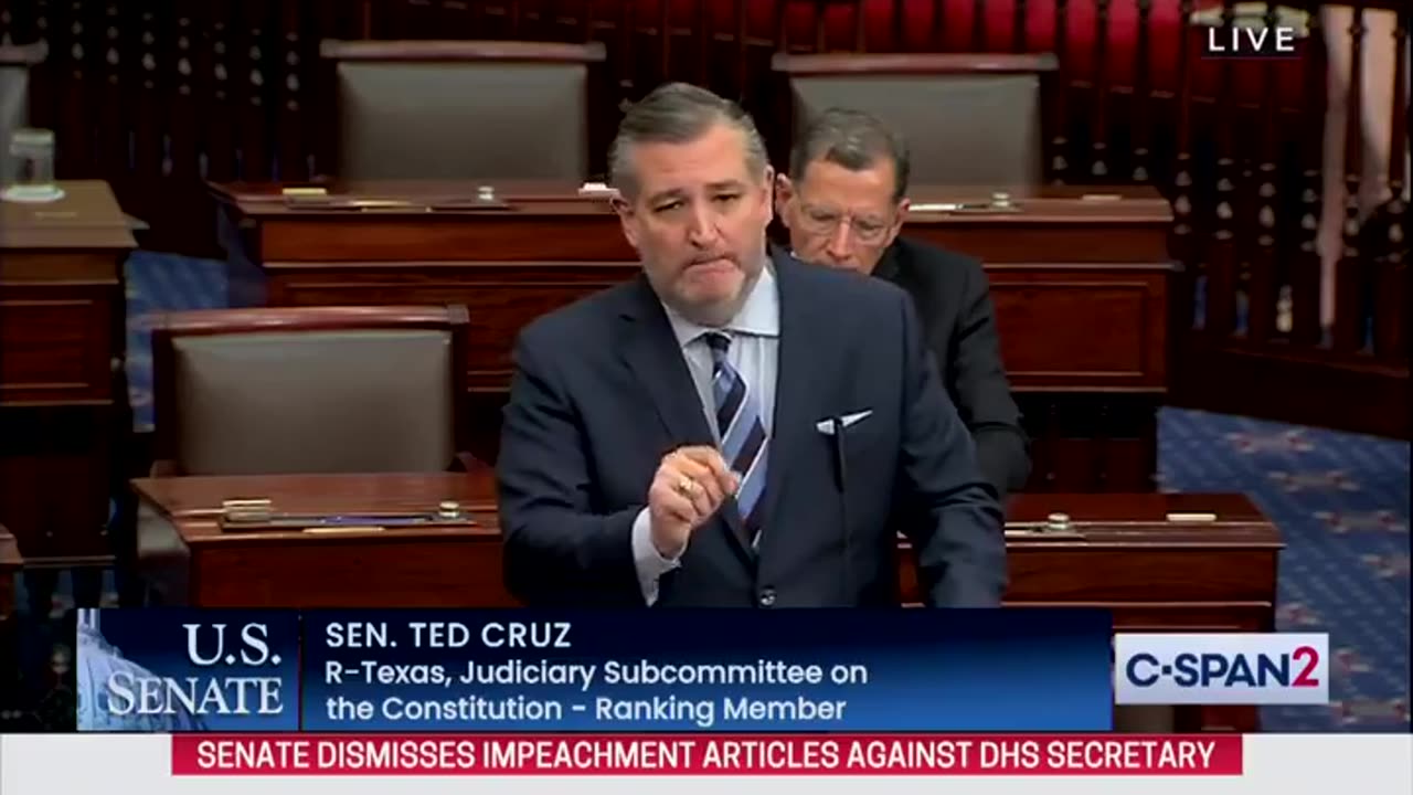Ted Cruz Reacts to the Senate Failing to Hear the Evidence Against DHS Mayorkas