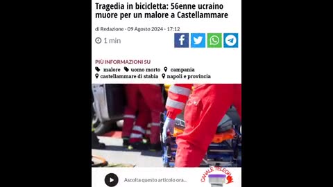 Malori improvvisi dal 7 al 9 agosto 2024.