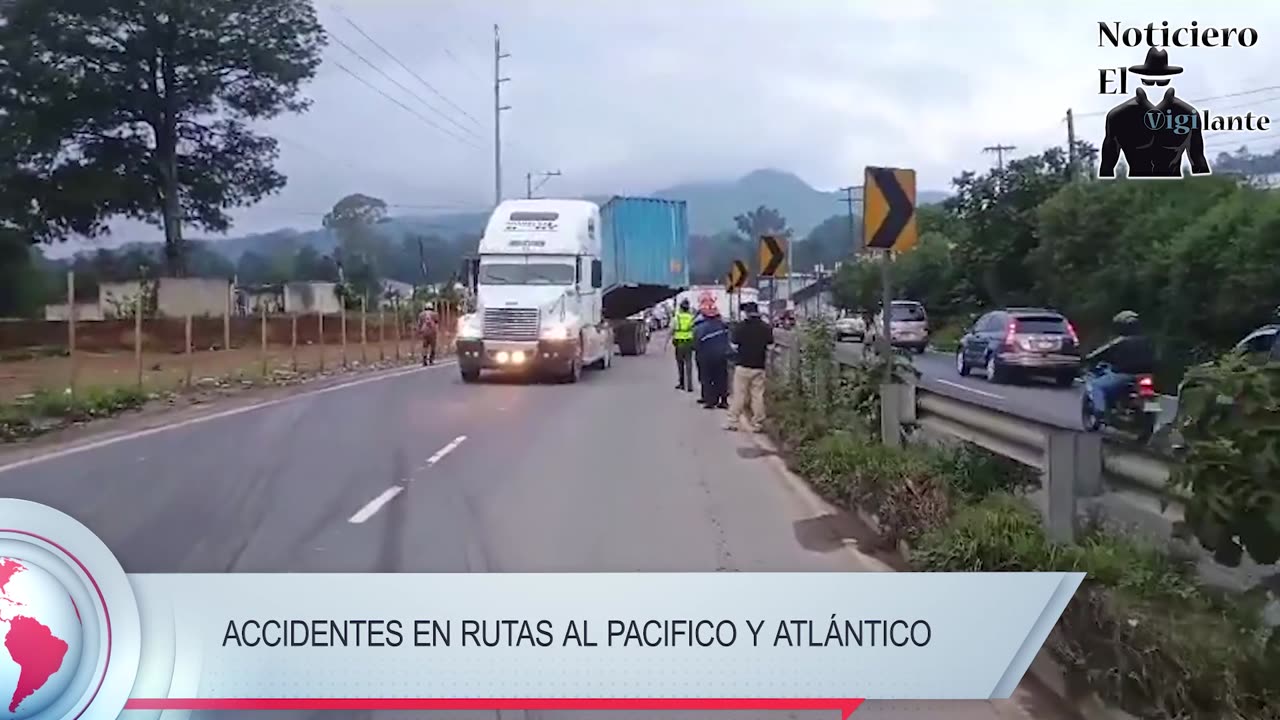 Accidentes en rutas al Pacifico y Atlántico