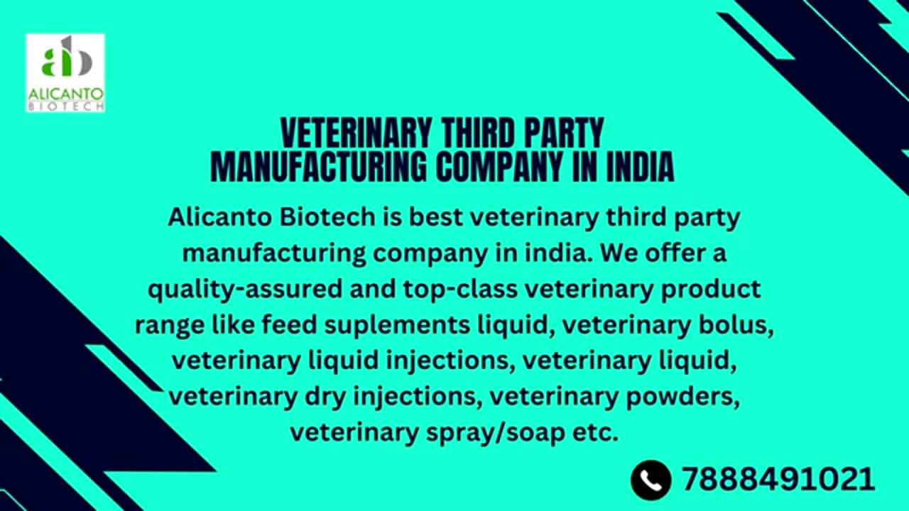 Veterinary Third Party Manufacturing Company in India