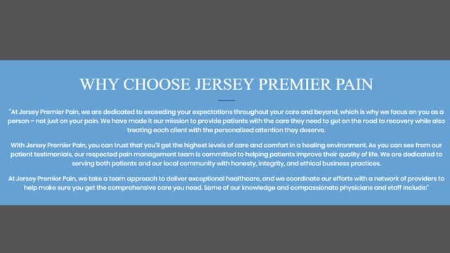 Pain management in Jersey city