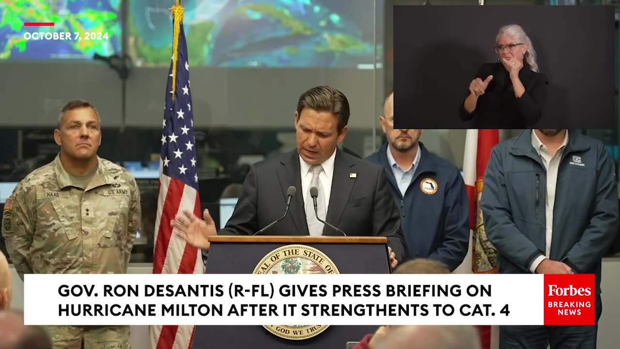 'Time Is Going To Start Running Out Very, Very Soon'- DeSantis Urges Prep For Hurricane Milton