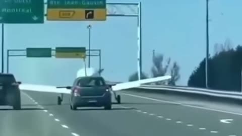 Plane makes emergency landing on highway in Canada; watch