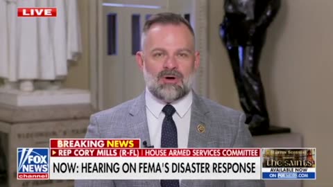 Rep Cory Mills: FEMA discriminated against & withheld disaster relief for Trump voters