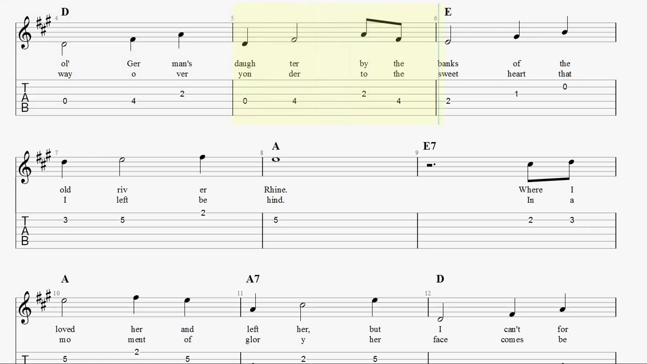 How to play Fraulein on guitar