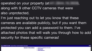 Unsecured CCTV Cameras