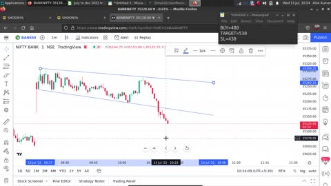 Bank Nifty Live Trading 13 July 2022 | Exited at break even