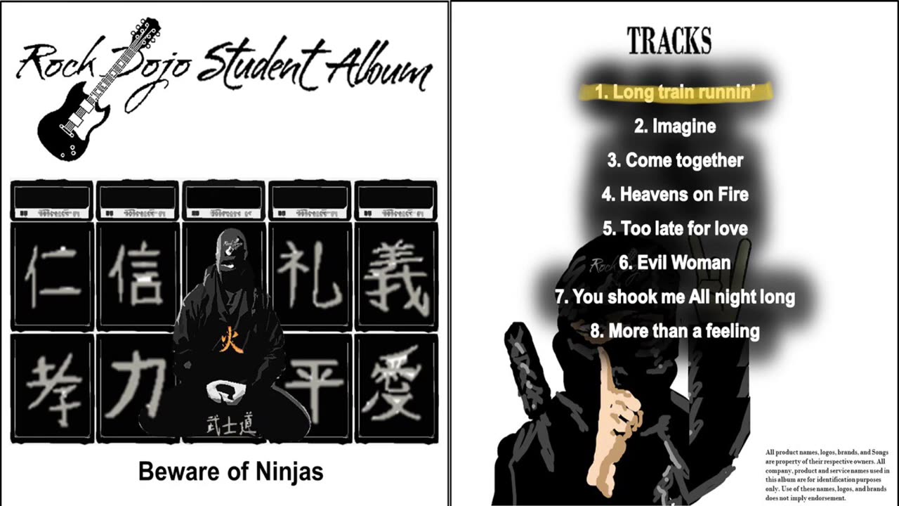 Rock Dojo Student Album #17 “Beware of ninjas”: long train runnin’ (The DoobieBrothersCover) Track 1