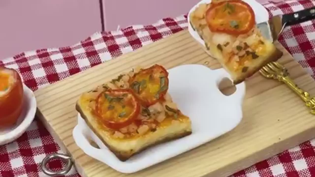 ASMR PIZZA TINY KITCHEN REAL PIZZA